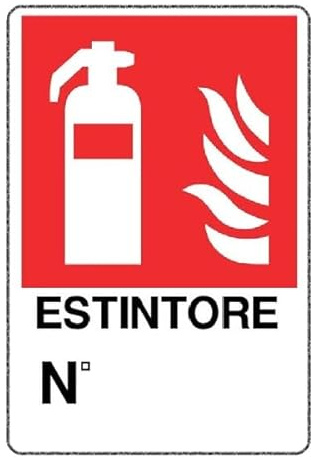 TLDSHOP® CARTELLI SEGNALETICI IN PVC ESTINTORE N° 20X30 (1)