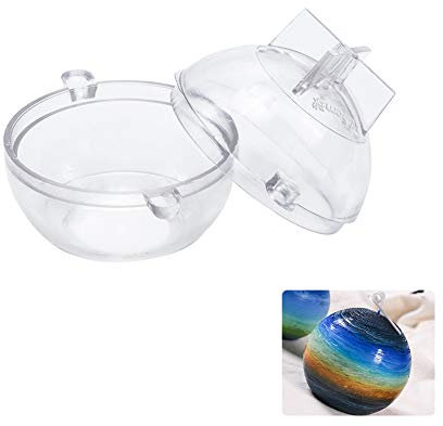 WANDIC - Stampo per Candela, 1 Sfera di plastica, per Candele e Candele Fai da Te, per Chiesa, Natale, Cena, San Valentino, Decorazione per la casa