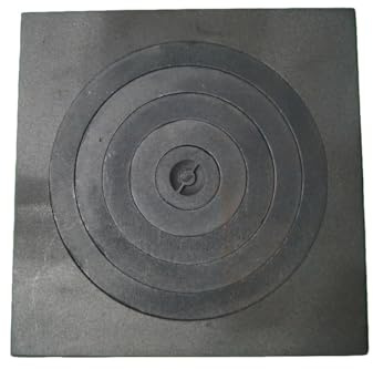 Sellon24® Ofenplatte Feuer Herdring Gusseisen Gussringe Gusseisenringe Cast Iron 52x52cm