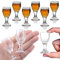REATR 6PACK 12 ML / 0.5 onces Verres à Shot Liqueur Baijiu Verre a Shot Mini Taille Liqueur Verre à saké Tasse en Verre à vin Chinois avec Tige verrerie drôle Baijiu Glass Shot Glass