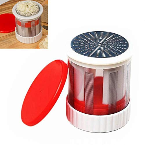 Rallador de queso, de acero inoxidable de mantequilla de queso rallador rotatorio Picadora de queso Herramientas Rallador de alimentos para bebés Herramienta de suplemento