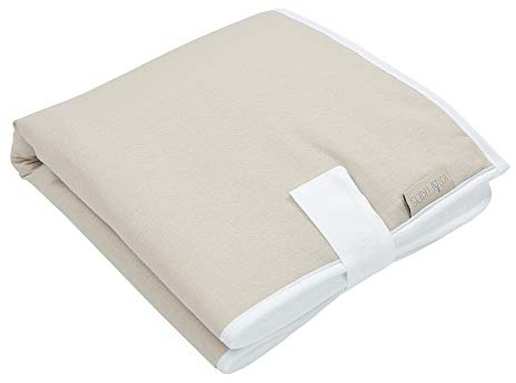 KraftKids Resewrap underlag i linne natur brun, resekudde 60 cm x 60 cm, skötunderlag för resor med kärlek handgjord i EU