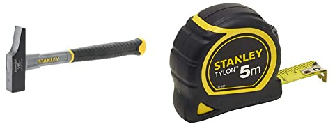Stanley STHT0-54159 Martillo de Carpintero, Gris, 315g-25mm + STANLEY 0-30-697 Flexómetro Tylon de 5 Metros