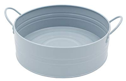 Kiddison Metal Basin with Handles Montessori 9.84 Practical Life Wash Basin for Water Work (Blue Ash)