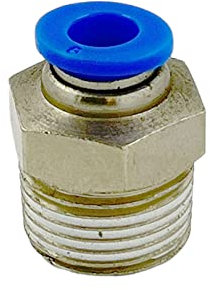 Raccordo Innesto rapido pneumatico per tubo 6 mm filetto 3/8 - Conf. 15 pezzi