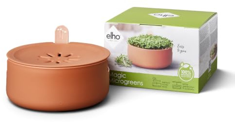 elho Magic Microgreens Blumentopf - Toffee Terra | ∅ 16.8 x H 7.1 cm | 100% recyceltes Plastik