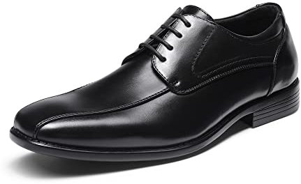 Bruno Marc Herren Anzugschuhe Klassischer Schnürhalbschuhe Businessschuhe Derby Oxfordschuhe,Size 42,Schwarz,DP03-E