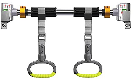 Klimmzugstangen Tragbarer horizontaler Stangenhebering, Türkorridor aus Edelstahl mit Sicherheitsschloss, große Fitnessstange, die im Korridor hängt, 135–180 cm, Belastung 250 kg