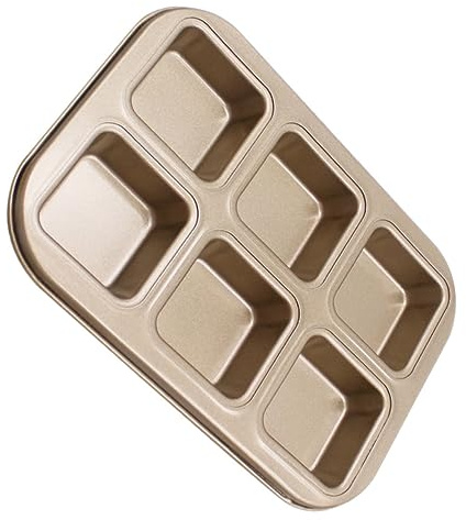 BESTonZON 1 Bandeja Cuadrada para Hornear Pan Moldes Cuadrados para Magdalenas Pequeños Moldes para Pan Moldes Cuadrados para Muffins Bandejas para Hornear para Horno Bandeja para