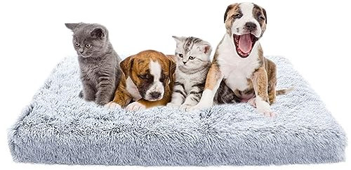 XIEMINLE Hundematratze, großes Hundebett, mittelgroßes orthopädisches Hundesofa mit abnehmbarem Bezug, beruhigende Hundekäfig-Matte, Matratze, Hundekissen mit rutschfester Unterseite, Haustierbett,