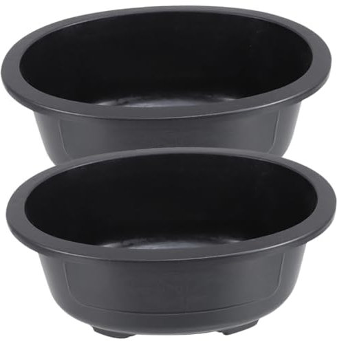 CIMAXIC Blumentopf Hoch 2 Stück Ovaler Gartenpflanztopf Kunststoffpflanzer Praktischer Bonsai-Topf Blumenpflanzbehälter Gartenbedarf Haushaltspflanzer