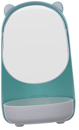 HAPINARY Kosmetikspiegel Tischspiegel Schreibtischspiegel Kommodenspiegel Mit Verstellbarer Spiegelfläche Bären-Design Für Frauen Mädchen Teenager Bad Schlafzimmer Büro