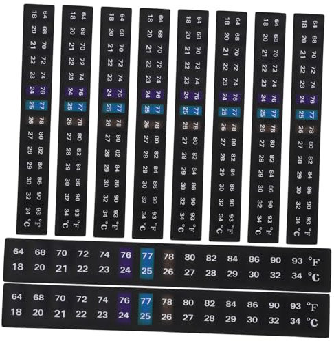 Happyyami 10stücke Temperaturaufkleber Für Aquarien Flüssigkristall Thermometer Selbstklebend Farbwechselnd Für Fischbecken Und Aquarien-Dekoration