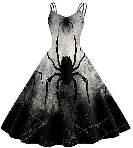 Vestiti Halloween Donna Diavolo Masquerade Suora Travestimento Abiti Halloween Donna Strega Nero Angelo Scheletro Abito Sexy Creepy Gonna Adulto Vestito Cosplay Feste Vampiro