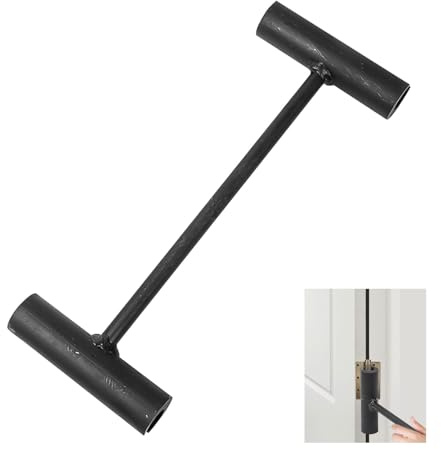 Clé de Réglage de L'écartement des Charnières, Robuste et Facile à Utiliser, Outil de Réglage de Charnière de Porte Noire, Polyvalent, Cle Reglage Charnières, pour Charnières de 19 à 22 mm (1)