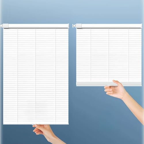 Plissees ohne Bohren, Jalousien, lichtdurchlässige Faltrollos, Sichtschutzfenster, Sonnenschutz, lichtdurchlässige Rollos für Türen und Fenster, hochwertige Plissees aus reinem Polyester(1.6*2m)