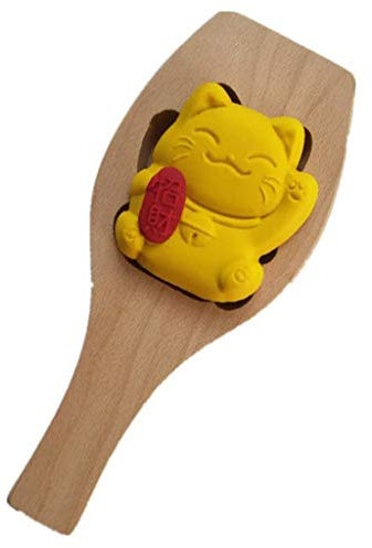 ROYJJ Mold Mid-autumn Festival Mould for Cat Shape Wooden Baking To