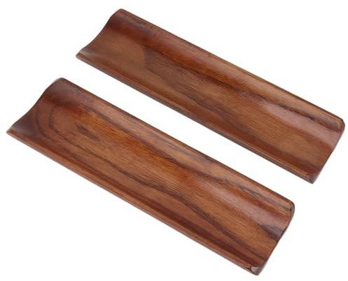 KIMISS Piatto di Sushi in Legno, 2 Pcs Rettangolo Lungo 2pc Giapponesi 7.2x2.1in Rec da Rossi Zestaw do Sushi dla 4 Piatto in Stile Osób per Cracker Piastre per la Casa
