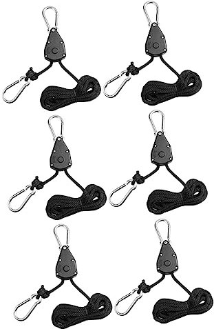 CIMAXIC Lot De 6 De Suspension Pour Lampes De Culture Cordes De Tente Pour Plantes Suspendues