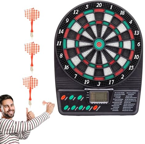 Sport Electronic Dart Set - Electronic Dart Game, Panneau de contrôle électronique numérique, Classification Automatique de la avec écran LCD pour Div