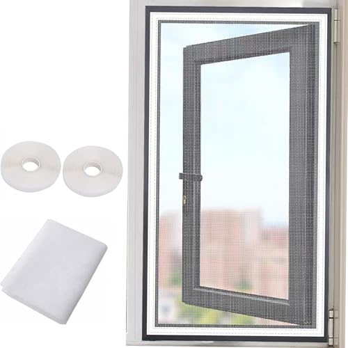 95x125cm Moustiquaire Fenêtre, moustiquaire fenetre ajustable, de verre Ignifugation Durable, Filet moustiquaire anti-insectes Mouches,Tissu moustiquaire