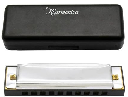 10-Loch-Mundharmonika Musikinstrument Mundharmonika Harfe(Silver)