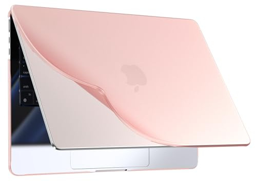 BlueSwan Custodia Compatibile con Cover MacBook Air 13 M5 2026 M4 2025 M3 2024 M2 2022 Mac Book Air 13,6 Pollici Laptop Case A3449 A3113 A3240 PP Resistente ai Graffi si Adatta Bene-Rosa Pesca Opaco