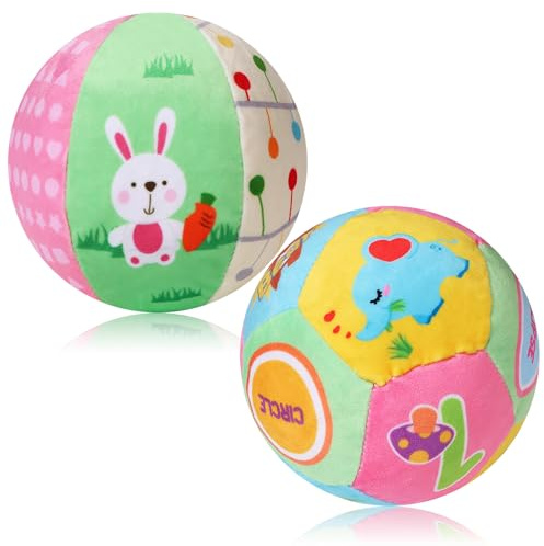 2 Pcs Baby Soft Balls Baby Ball Soft Balls for Kids Indoor Ring Bell Ball Music Sense Learning Toy Educational Toy