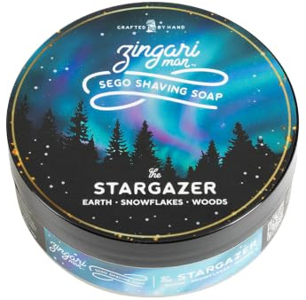 Zingari Man the Stargazer Sapone da Barba Sego, Profumo Terra, Fiocchi di Neve e Legno
