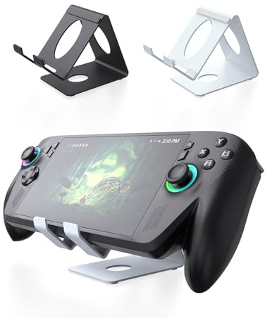 Support de bureau pour ROG Xbox Ally/ROG Xbox Ally X/Switch 2/pour Steam Deck/Legion Go, support de tablette en métal antidérapant, support de rangement de bureau (noir)
