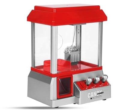 GREENSAPPIRE Mini Claw Machine – Candy and Toy Vending Machine for Kids, Arcade Candy Grabber with Coins, Electric Claw Machine for Home & Parties