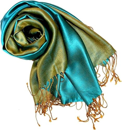 Lorenzo Cana Pashmina Damenschal Wendeschal 70% Seide 30% Viskose Schaltuch 70 x 190 cm zweifarbig Schal