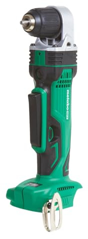 Metabo HPT 18V Lithium Ion 3/8 Inch Right Angle Drill, Keyless Chuck, Paddle Switch, Side Handle, Variable Speed, LED Light, Compact Power Drill, Tool Only, DN18DSLQ4