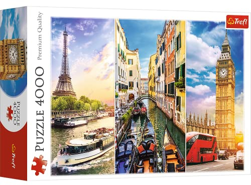 Trefl, Puzzle, Reise durch Europa, 4000 Teile, Premium Quality, für Erwachsene und Kinder ab 15 Jahren
