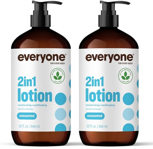 Everyone 2-in-1 Lotion for Hands/Body, 32 ounce (Pack of 2) Unscented made for Men and Women
