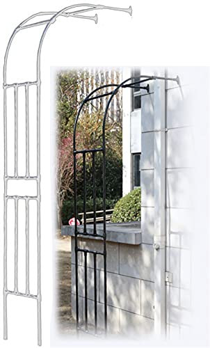 GZGLZDQ Großer 2.4M Garten-Rosenbogen, Halbseitige Kletterpflanze Rebe Metall-Stützrahmen für Garten-Terrasse-Bogen, Rosen-Kletterpflanze-Bogen (Farbe : Weiß, Größe : 2.2x2.4m/7.21x7.87ft)