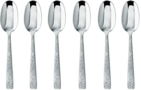 Sambonet 52534A37 Cometa Lot de 6 cuillères à moka en acier inoxydable 18/10