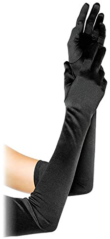 Années 1920 Style Longs Gants De Soirée Noir Blanc - Coude Gants De Mariée, Danse, Déguisements - Sexy Femmes De Mariage De Bal D'opéra (Black)