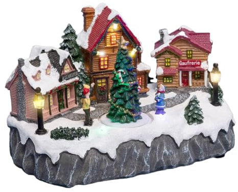 Feeric Lights & Christmas - Village de noël Place du Village animé 7 LED à Piles