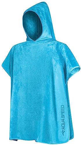 Aqua Speed Bademantel für Kinder | Badeponcho | Poncho Handtuch | Badetuch mit Kapuze | Handtuchponcho