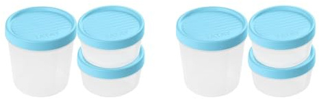 Tatay Set de 3 Fiambreras de Alimentos, 2 x 0.5L, 1 x 1L, Tapa de Rosca, Libre de BPA, Apto Microondas y Lavavajillas, Color Azul (Paquete de 2)
