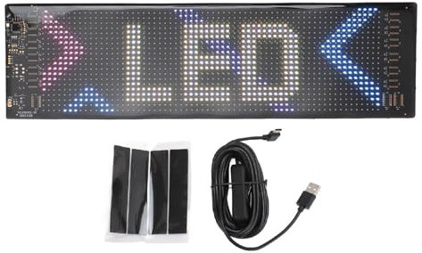 LED-Schild für Auto, Kleines Programmierbares, Flexibles LEDPanel, DIY-Funktion, LED-Nachrichtentafel, Dünnes, Wasserdichtes Scroll-Schild, APP-Steuerung für Geschäft,