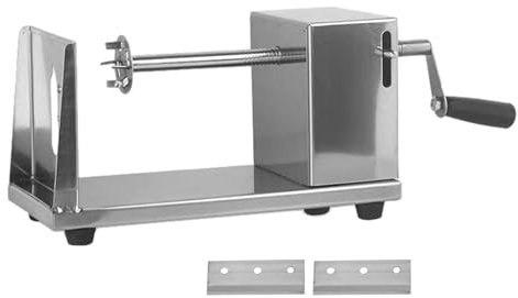 Evember Tagliapatate a,Tagliapatate a,Affettatrice Manuale per Patate attorcigliate in Acciaio Inossidabile - Tagliaverdure a Tagliaverdure Manuale per Patate attorcigliate,