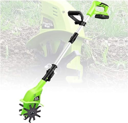 MaiBuL LNNW Tiller Rotavator Motozappa elettrica Senza Fili da Giardino con Batteria Ricaricabile da 4000 mAh e Caricabatterie, motozappa coltivatore di Terreno Attrezzo da Giardinaggio