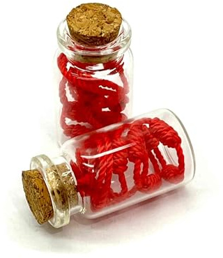 arana's - Bracciale 7 nodi rosso originale - Contro il malocchio - Filo rosso destinazione protezione energia negativa - Amuleto buona fortuna e amicizia - Uomo donna coppia famiglia amici