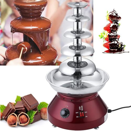 Macchina Per Fontana Di Cioccolato A 5 Livelli, Regolazione Della Temperatura 0-110 °, Fonduta A Cascata Di Cioccolato Fai Da Te Da 230W, Per Ristorante, Buffet, Caffetteria, Festa Di Compleanno