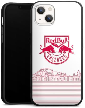 Premium Silikon Hülle kompatibel mit Apple iPhone 13 Handyhülle schwarz Case Eishockey Skyline EC Red Bull Salzburg