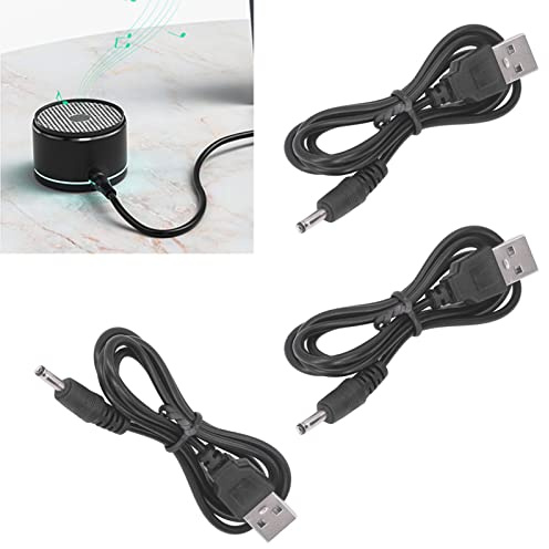 Gedourain Cavo di Ricarica USB 3 Pezzi 3.5, Cavo di Alimentazione USB Cavo di Ricarica Jack 3,5x1,35 Mm DC 5 V per Altoparlante del Telefono con Ventola