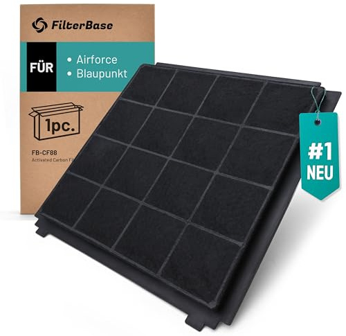 FilterBase® Aktivkohlefilter 1 Stück passend für Airforce AFFCA329, AIRFCHHDV1und Blaupunkt 5Z9110X1 - Filter Dunstabzugshaube