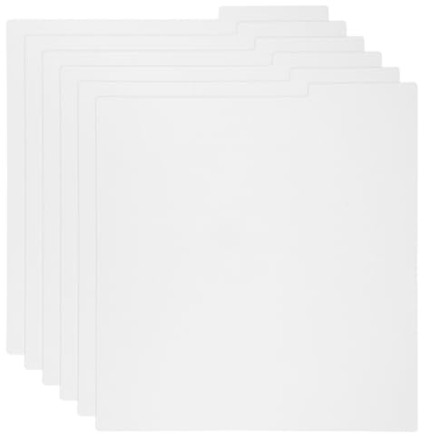 Vaguelly Séparateurs D'album pour Disques Vinyle et Rangement Minimaliste Lot de 6 pour Organisation Pratique en Pp Blanc, Robustes et Stables D'albums Vinyles